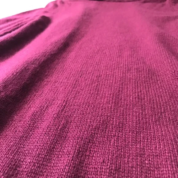 BRYN WALKER Cashmere + Angora Maroon Long Duster Cardigan Sz M - Picture 7 of 7